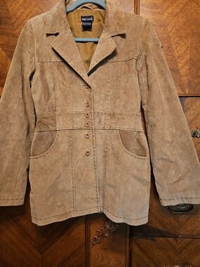Wet Seal Women's Tan Suede Button-Front Jacket Size Medium